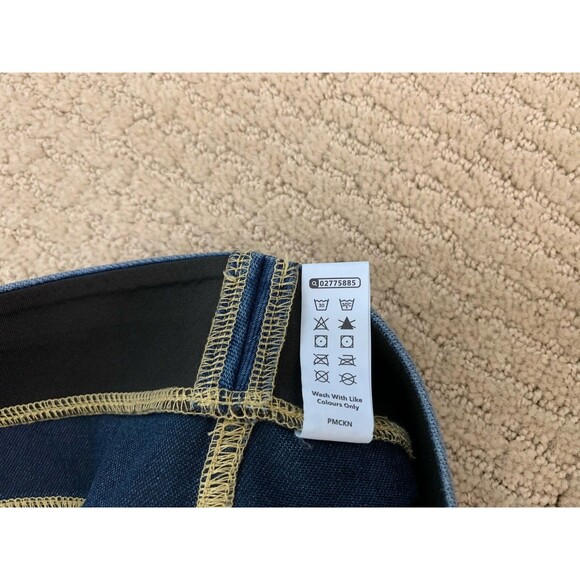 Halara Flex Blue Baggy Wide Leg Pull On High Waist Stretch Jeans Sz M - Picture 6 of 13